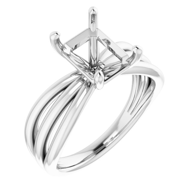 Solitaire Negative Space Ring
