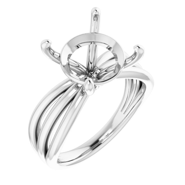 Solitaire Negative Space Ring