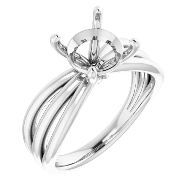 Solitaire Negative Space Ring