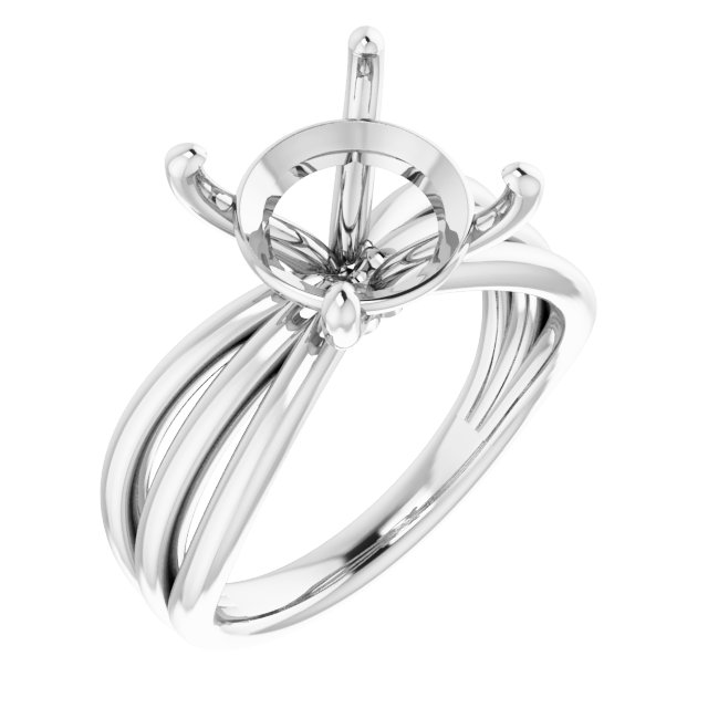 Solitaire Negative Space Ring