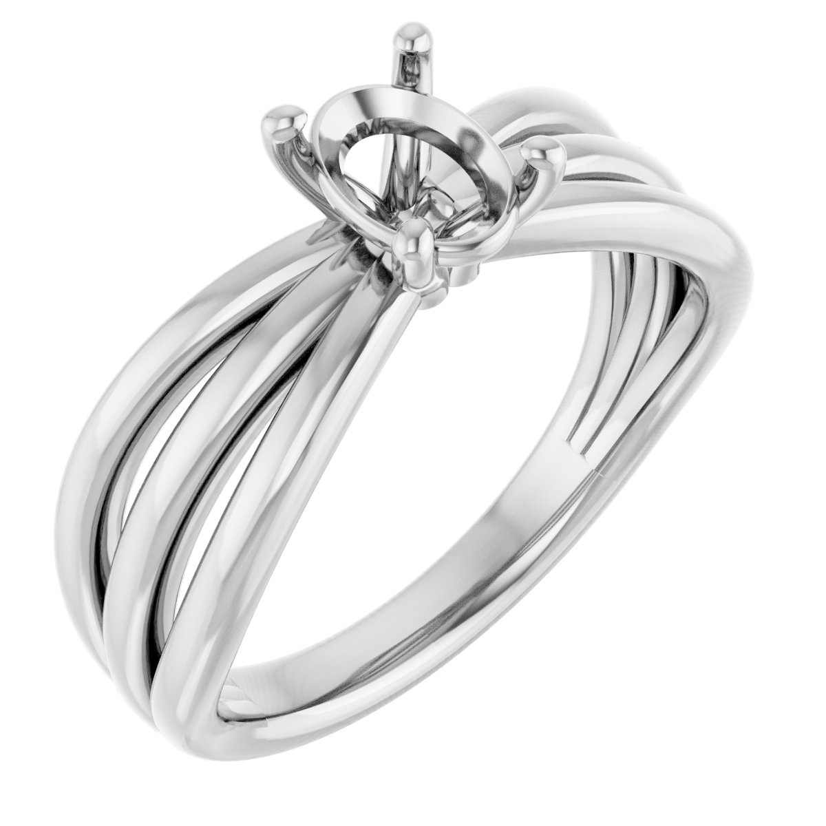 Solitaire Negative Space Ring