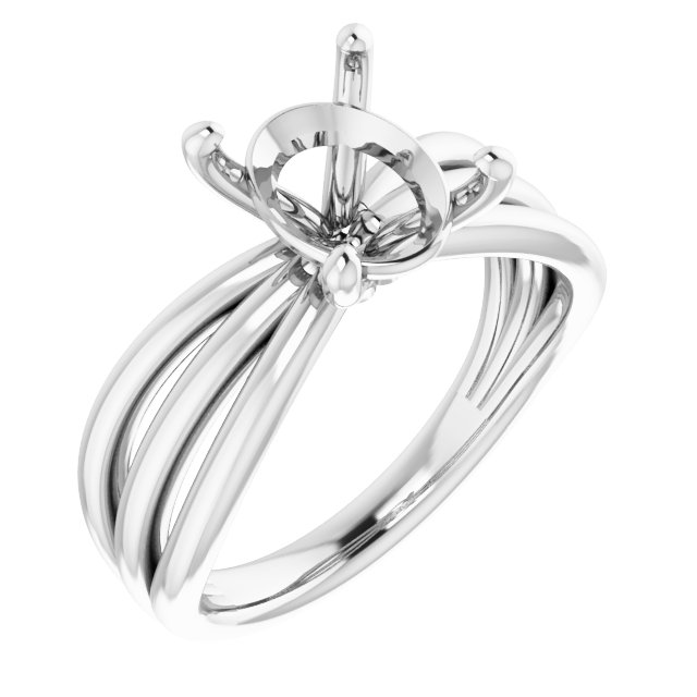 Solitaire Negative Space Ring