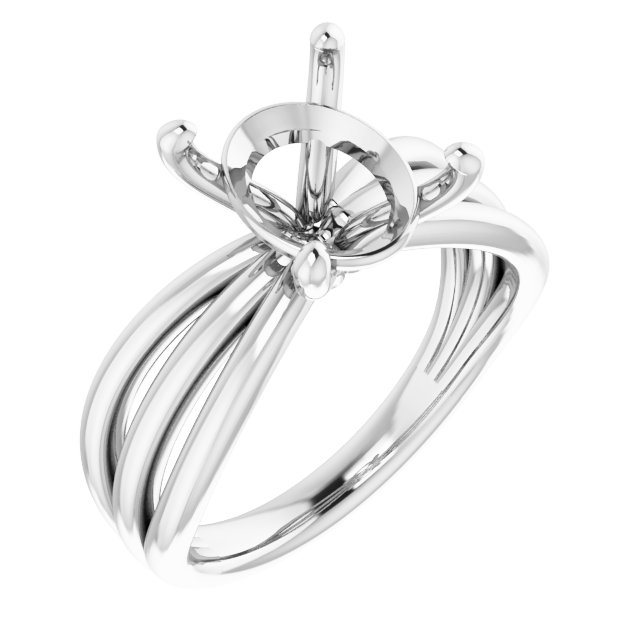 Solitaire Negative Space Ring