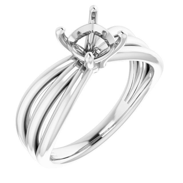 Solitaire Negative Space Ring