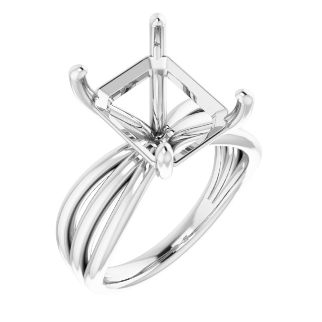Solitaire Negative Space Ring