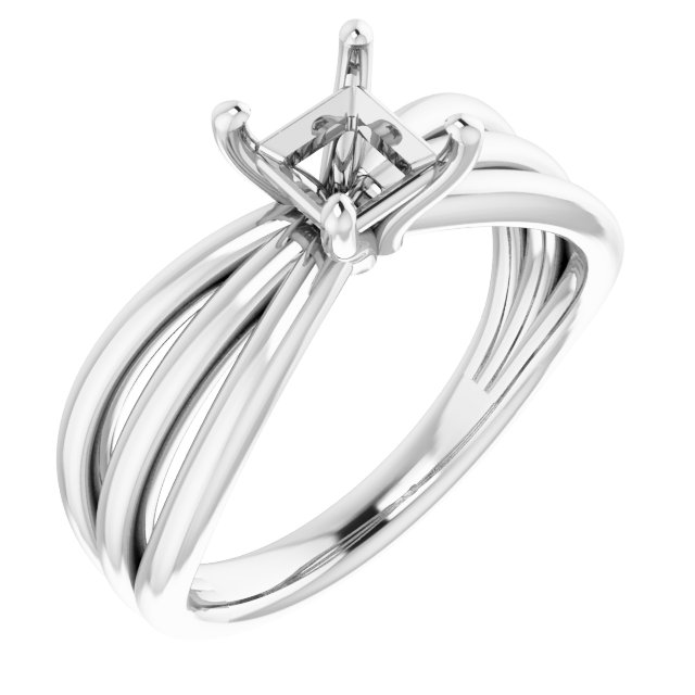 Solitaire Negative Space Ring