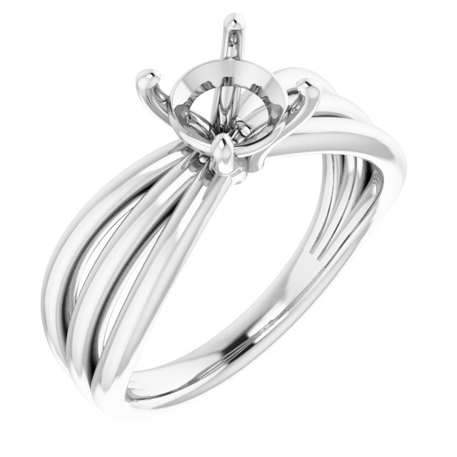 Solitaire Negative Space Ring
