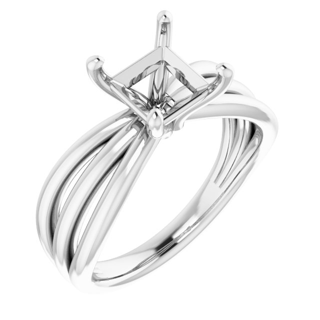 Solitaire Negative Space Ring