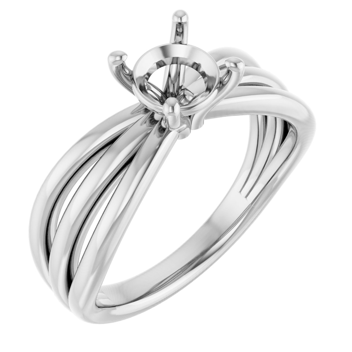 Solitaire Negative Space Ring