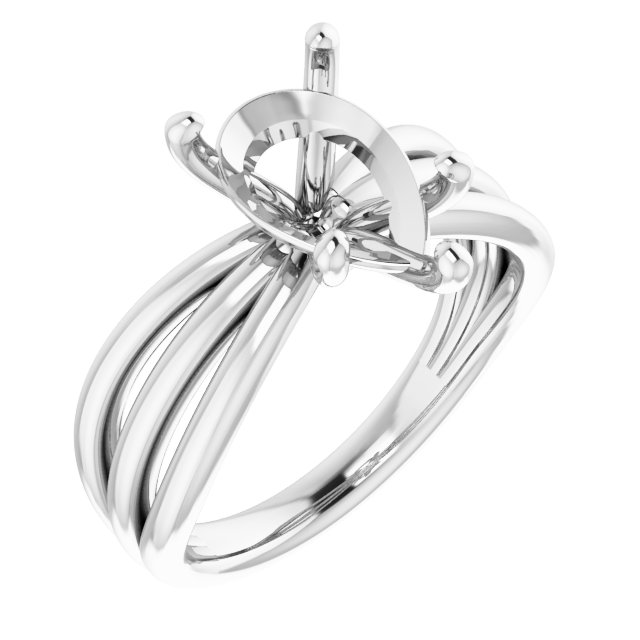 Solitaire Negative Space Ring