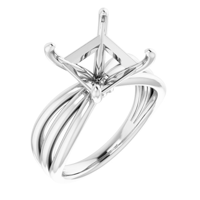 Solitaire Negative Space Ring