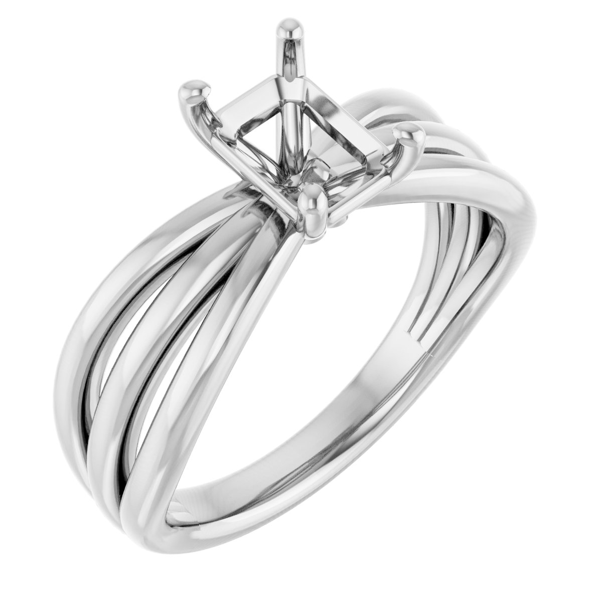 Solitaire Negative Space Ring
