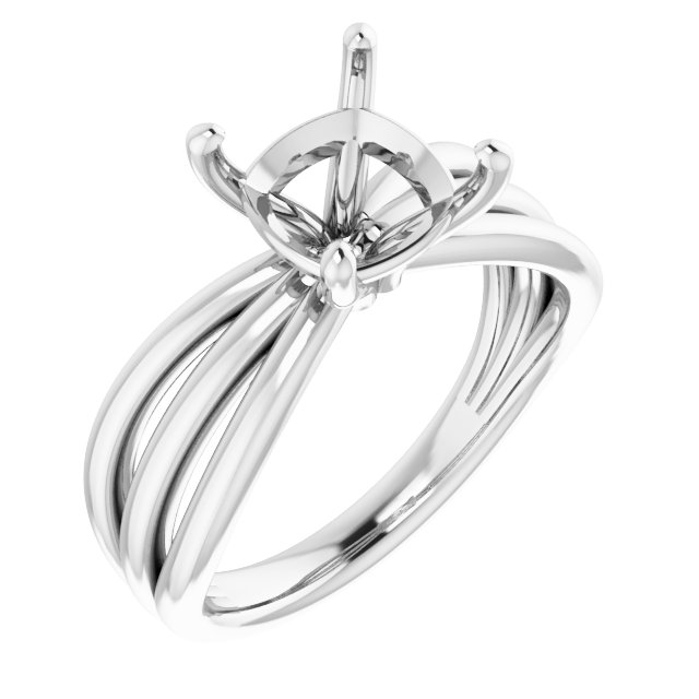 Solitaire Negative Space Ring
