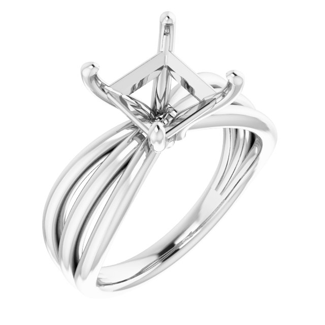 Solitaire Negative Space Ring