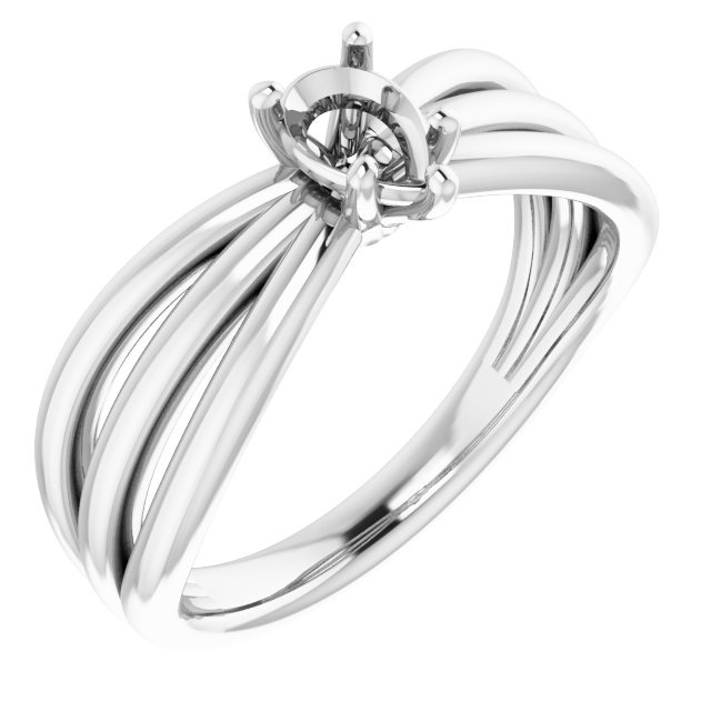 Solitaire Negative Space Ring