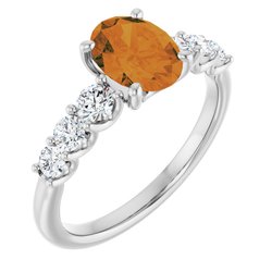 Accented Engagement Ring      