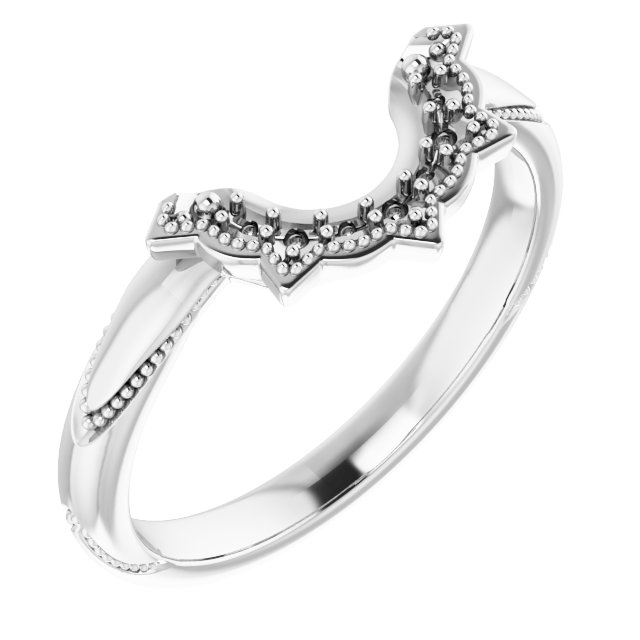 14K White .06 CTW Natural Diamond Matching Band