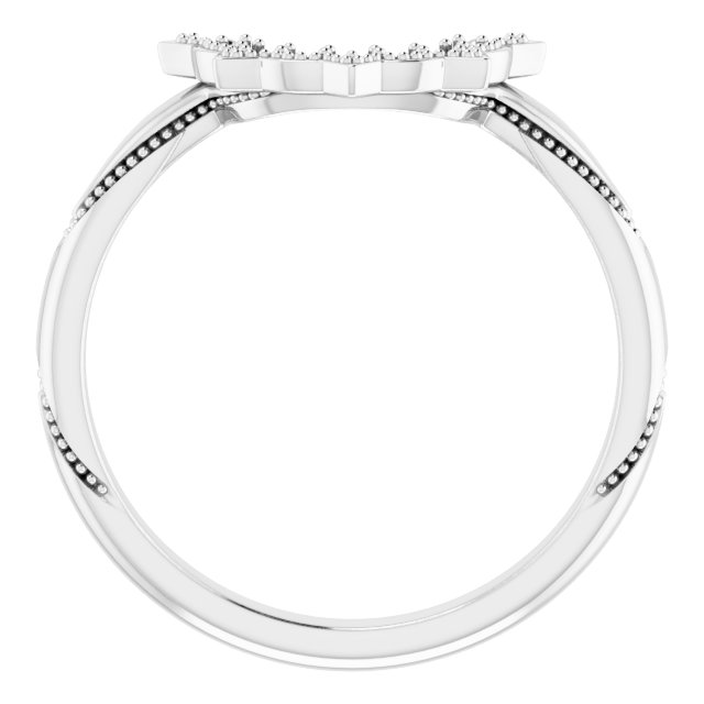 14K White .06 CTW Natural Diamond Matching Band