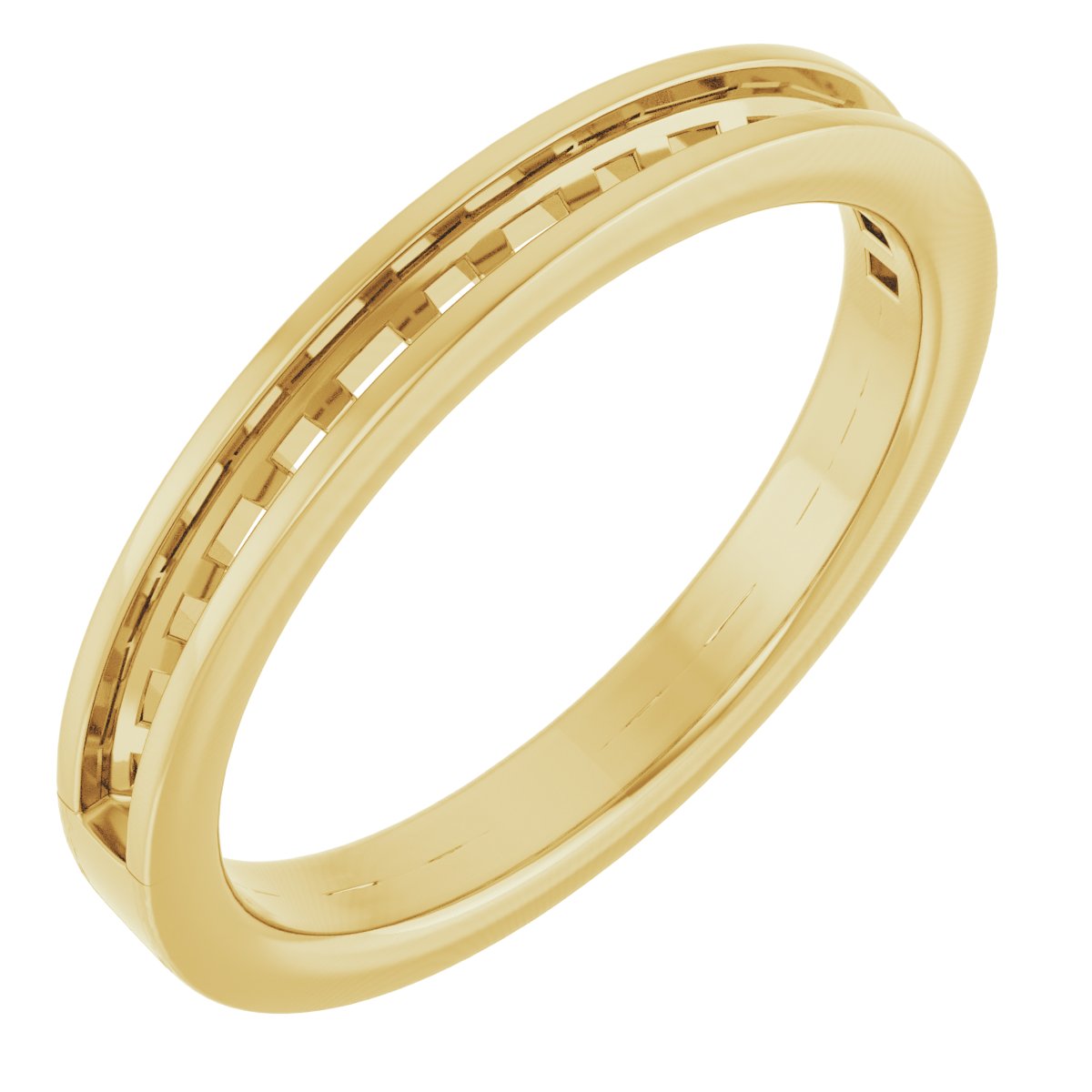 14K Yellow 3/8 CTW Diamond Channel-Set Anniversary Band