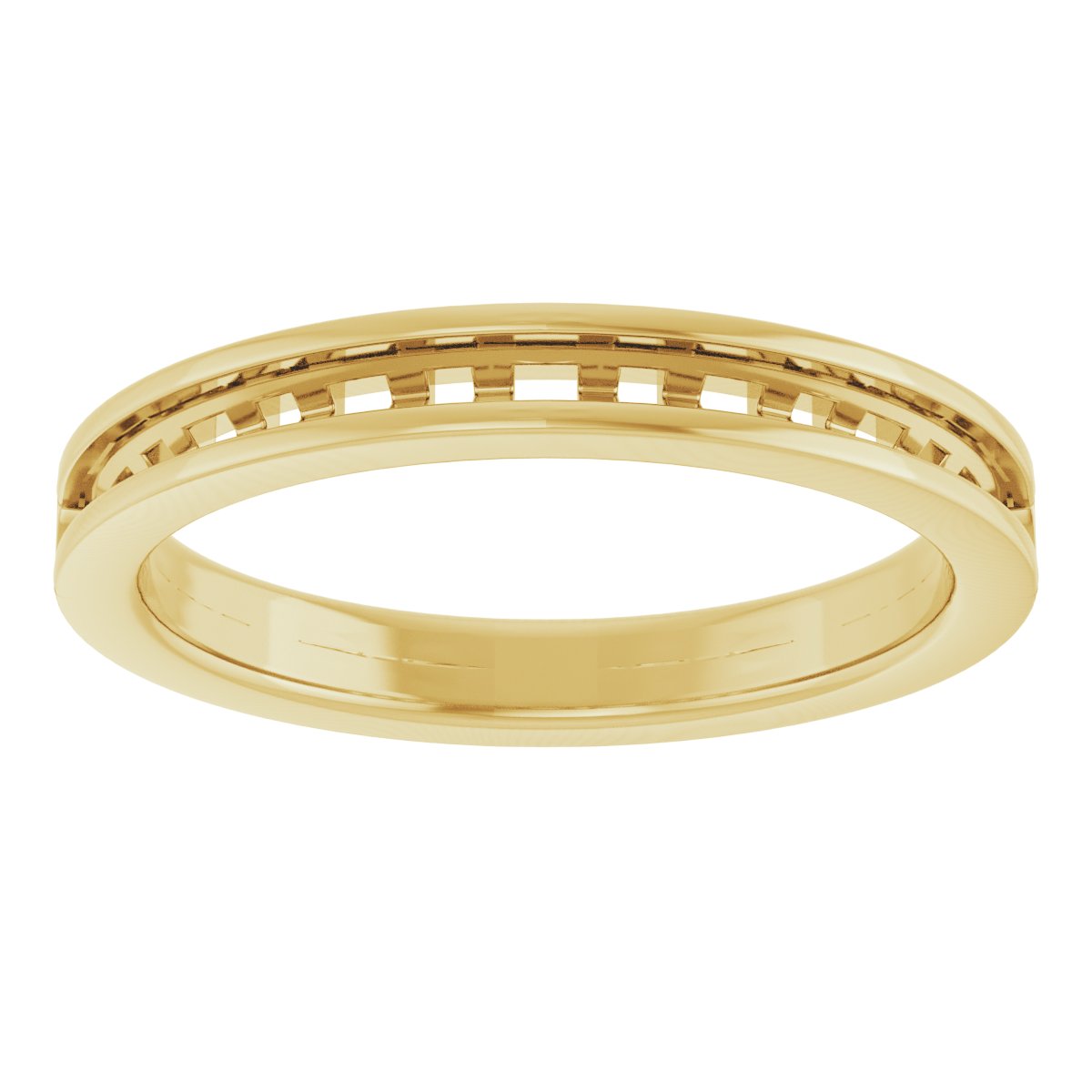 14K Yellow 3/8 CTW Diamond Channel-Set Anniversary Band