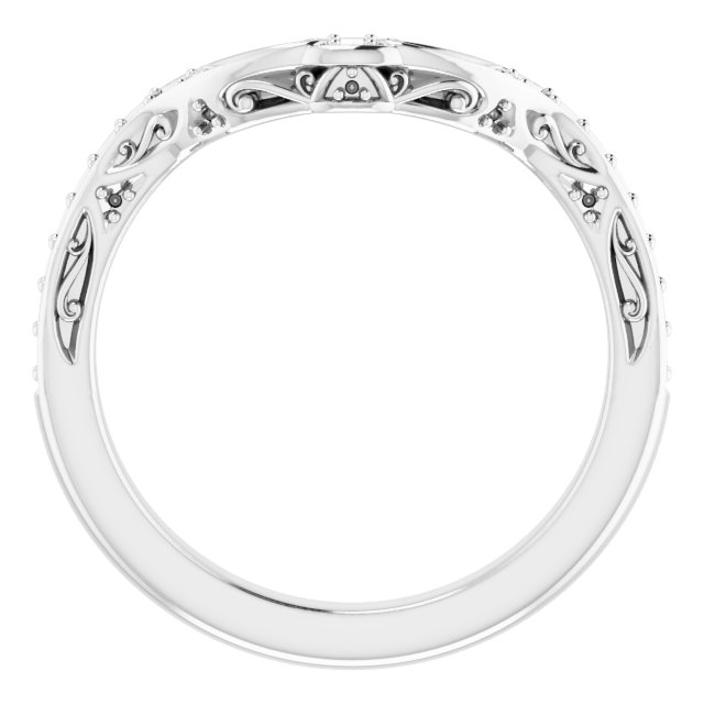 14K White 1/6 CTW Diamond Band