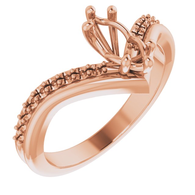 Accented Asymmetric Engagement Ring or Band