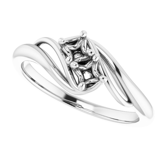 8x6 mm Oval Engagement Ring Mounting view 5