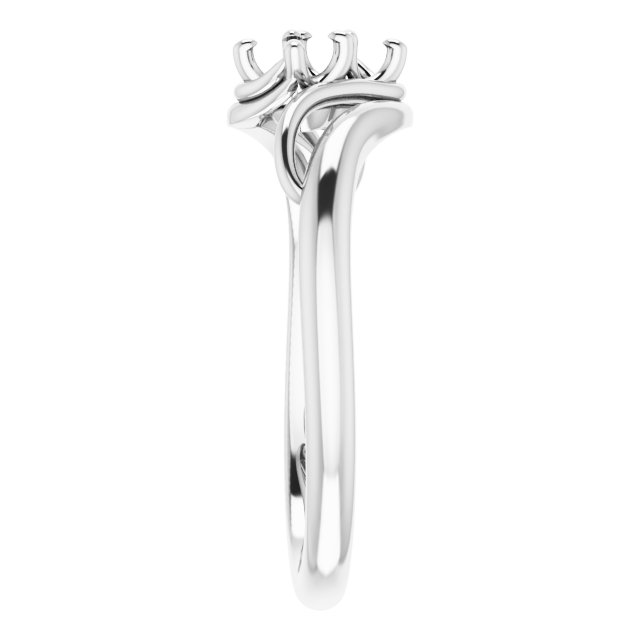 8x6 mm Oval Engagement Ring Mounting view 4