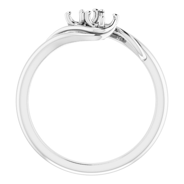 8x6 mm Oval Engagement Ring Mounting view 2