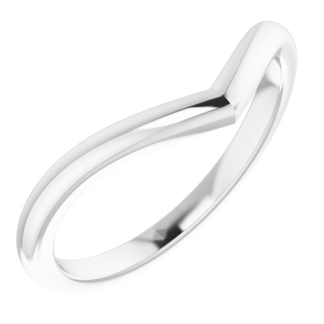 14K White Band 