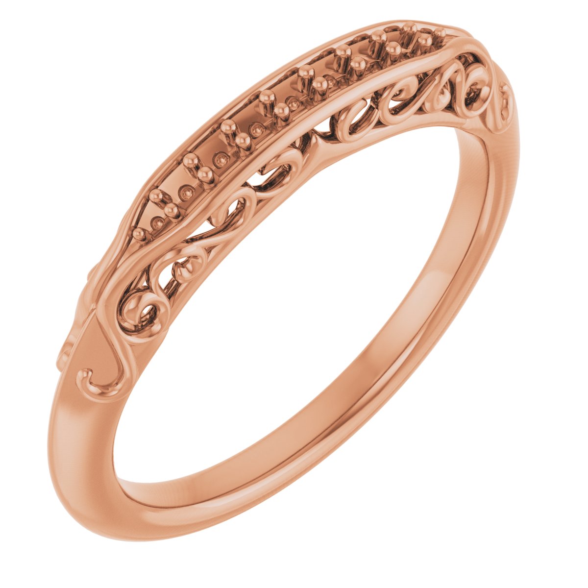 Accented Vintage-Inspired Engagement Ring or Band