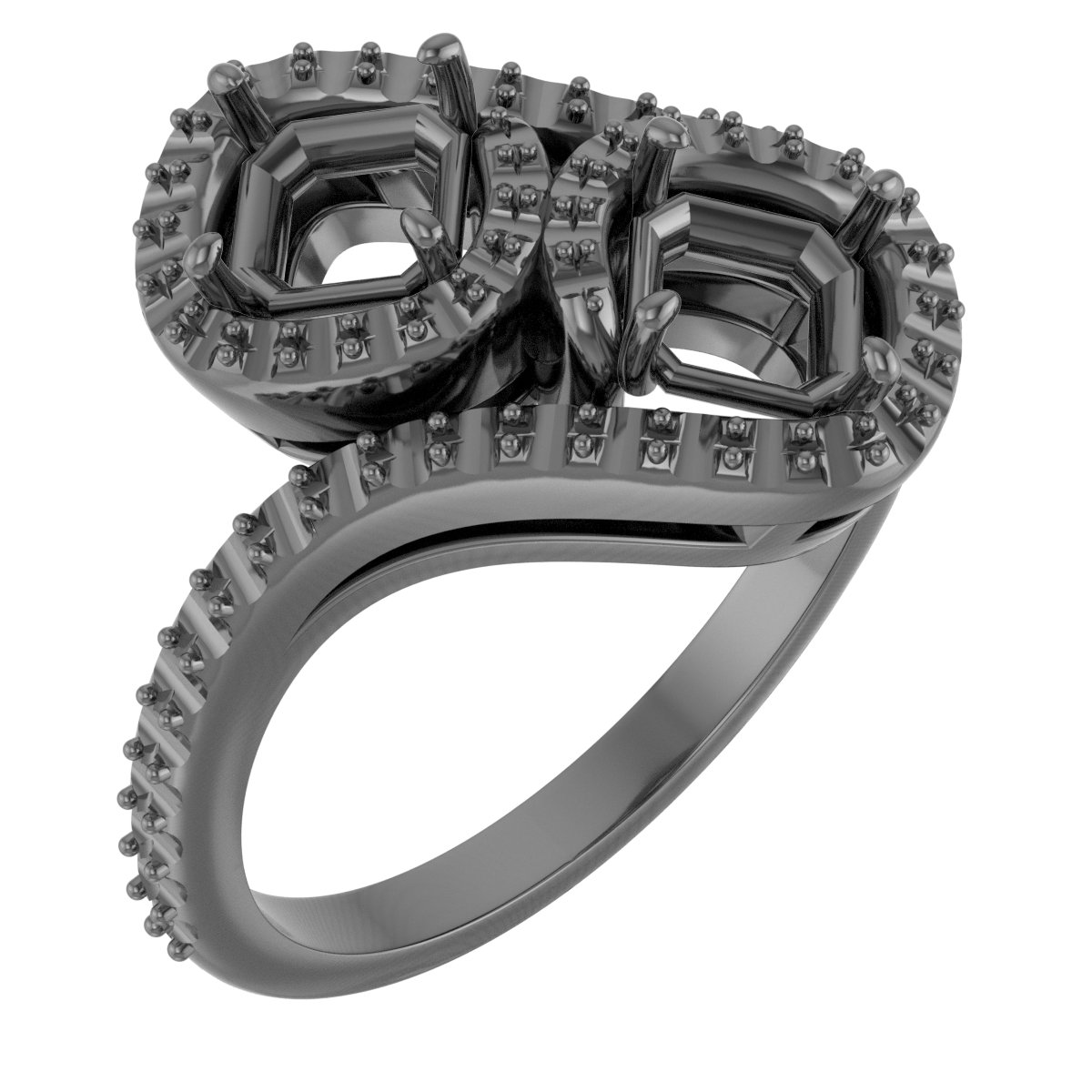 8 mm Square Engagement Ring Mounting