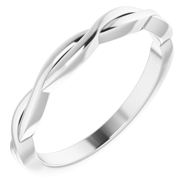 14K White Sculptural-Inspired Band    