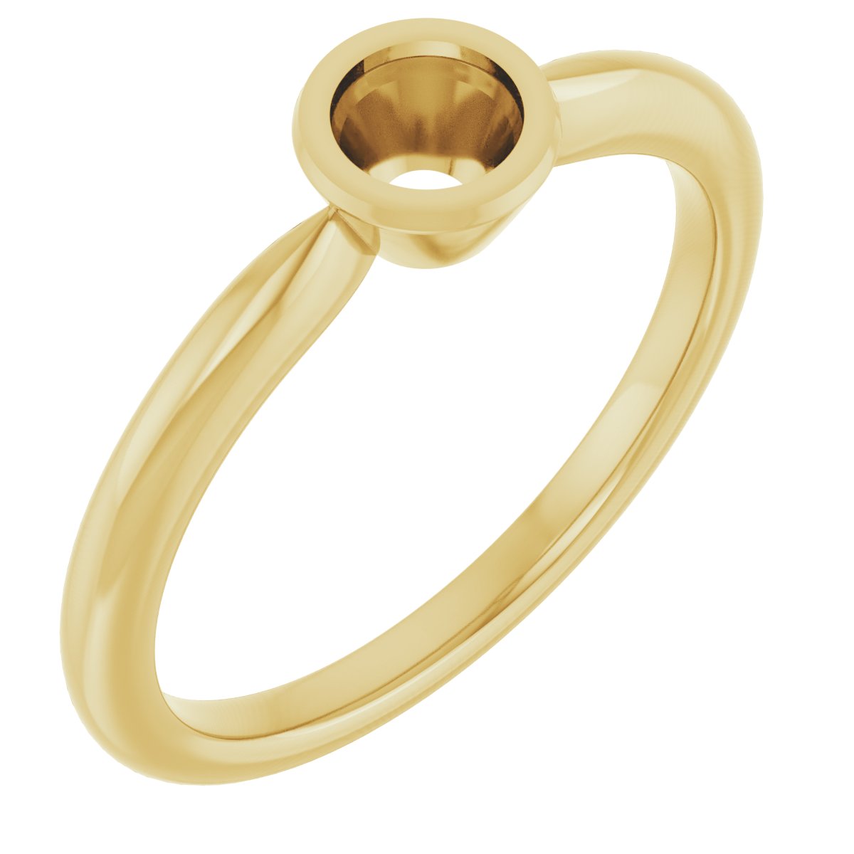 Bezel-Set Solitaire Ring