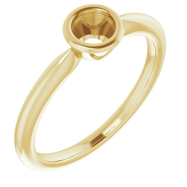 Bezel-Set Solitaire Ring
