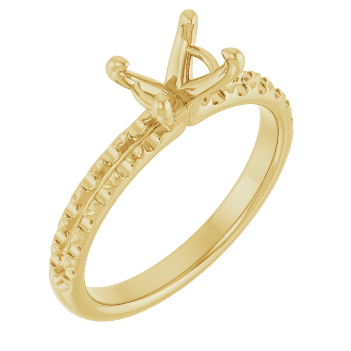 French-Set Accented Engagement Ring or Band