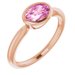 14K Rose Lab-Grown Pink Sapphire Ring  