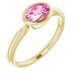 14K Yellow Lab-Grown Pink Sapphire Ring  