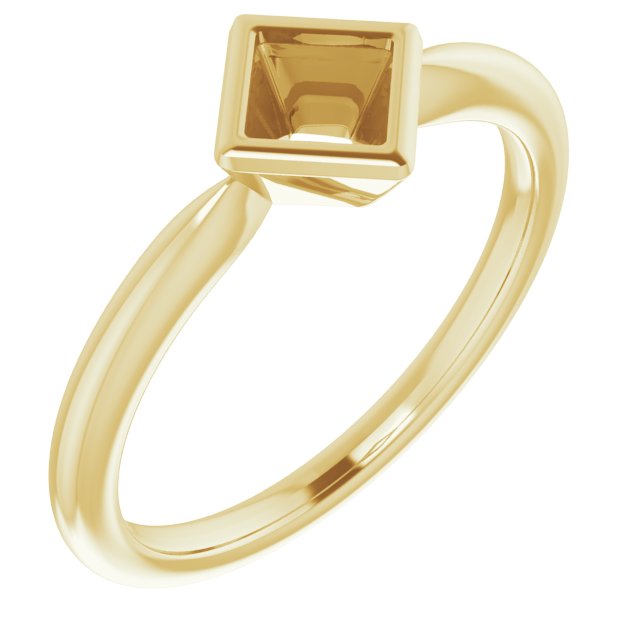 Bezel-Set Solitaire Ring