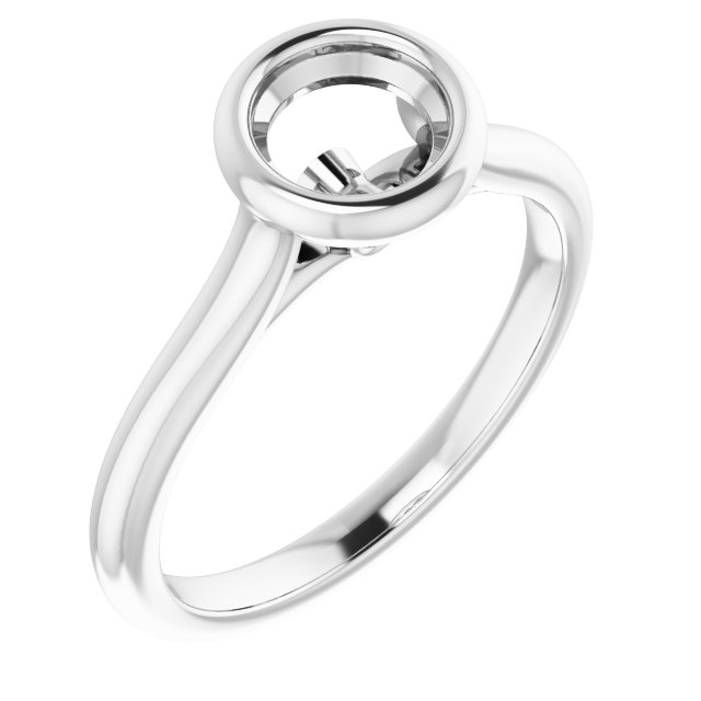 Bezel-Set Accented Engagement Ring