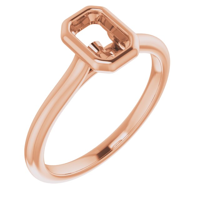 Bezel-Set Accented Engagement Ring