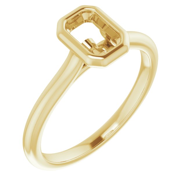Bezel-Set Accented Engagement Ring