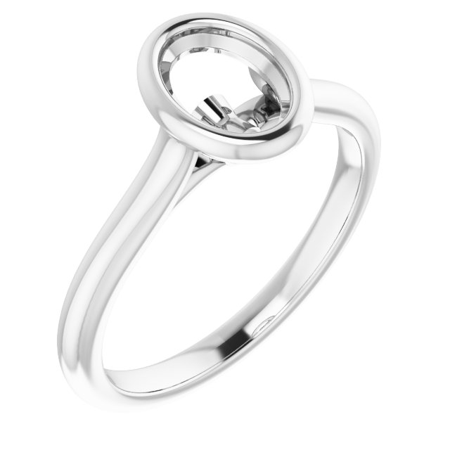 Bezel-Set Accented Engagement Ring