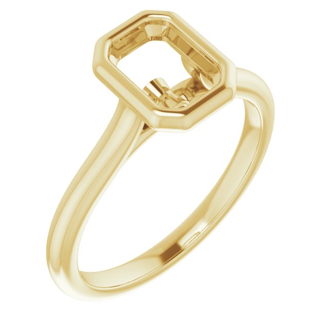 Bezel-Set Accented Engagement Ring