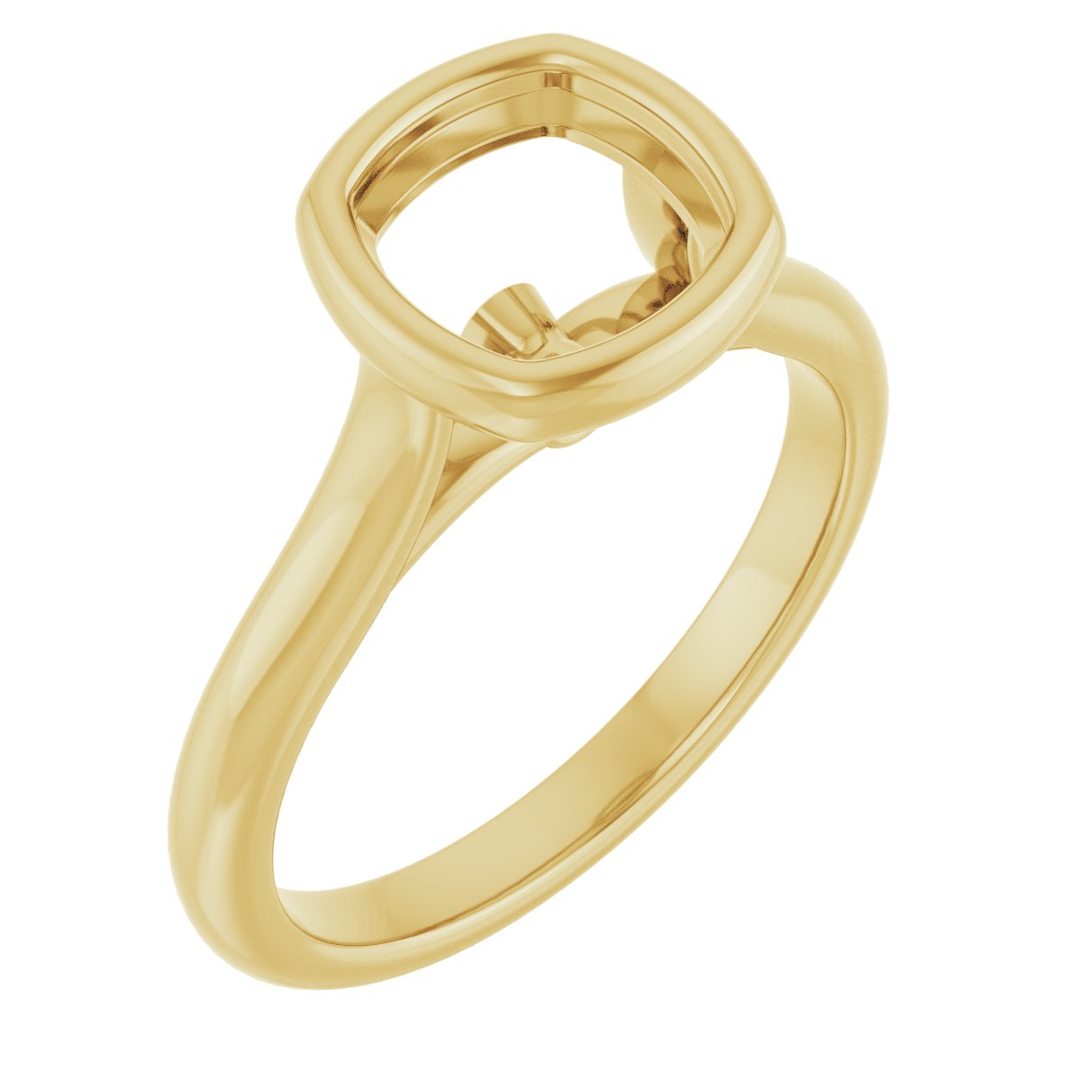 Bezel-Set Accented Engagement Ring