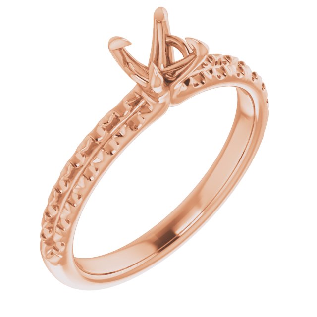 French-Set Accented Engagement Ring or Band