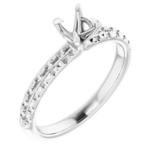 French-Set Accented Engagement Ring or Band