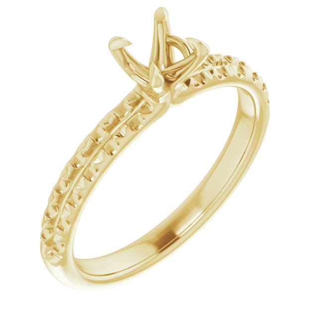 French-Set Accented Engagement Ring or Band