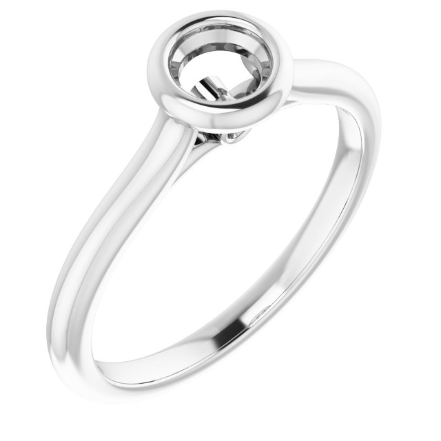 Bezel-Set Accented Engagement Ring
