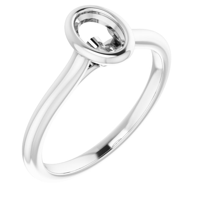 Bezel-Set Accented Engagement Ring